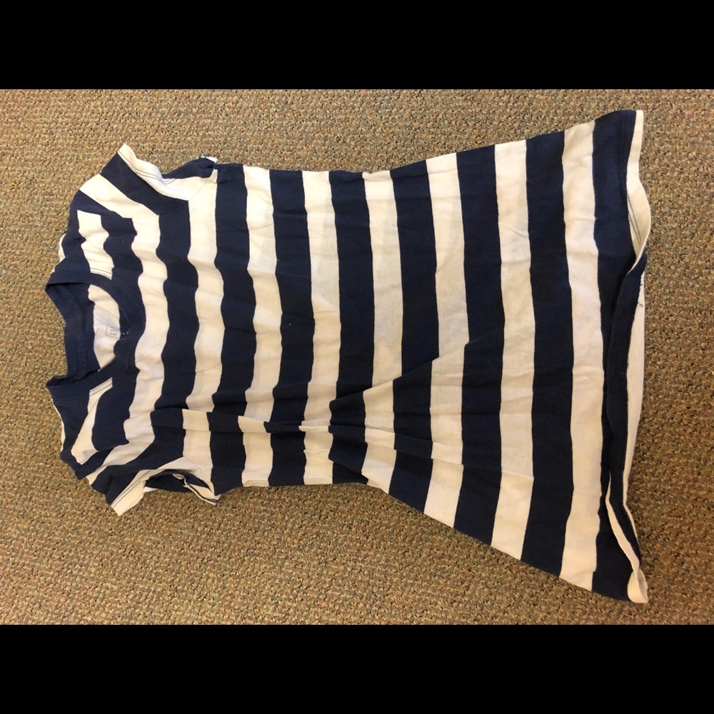 Navy and White Striped Tee